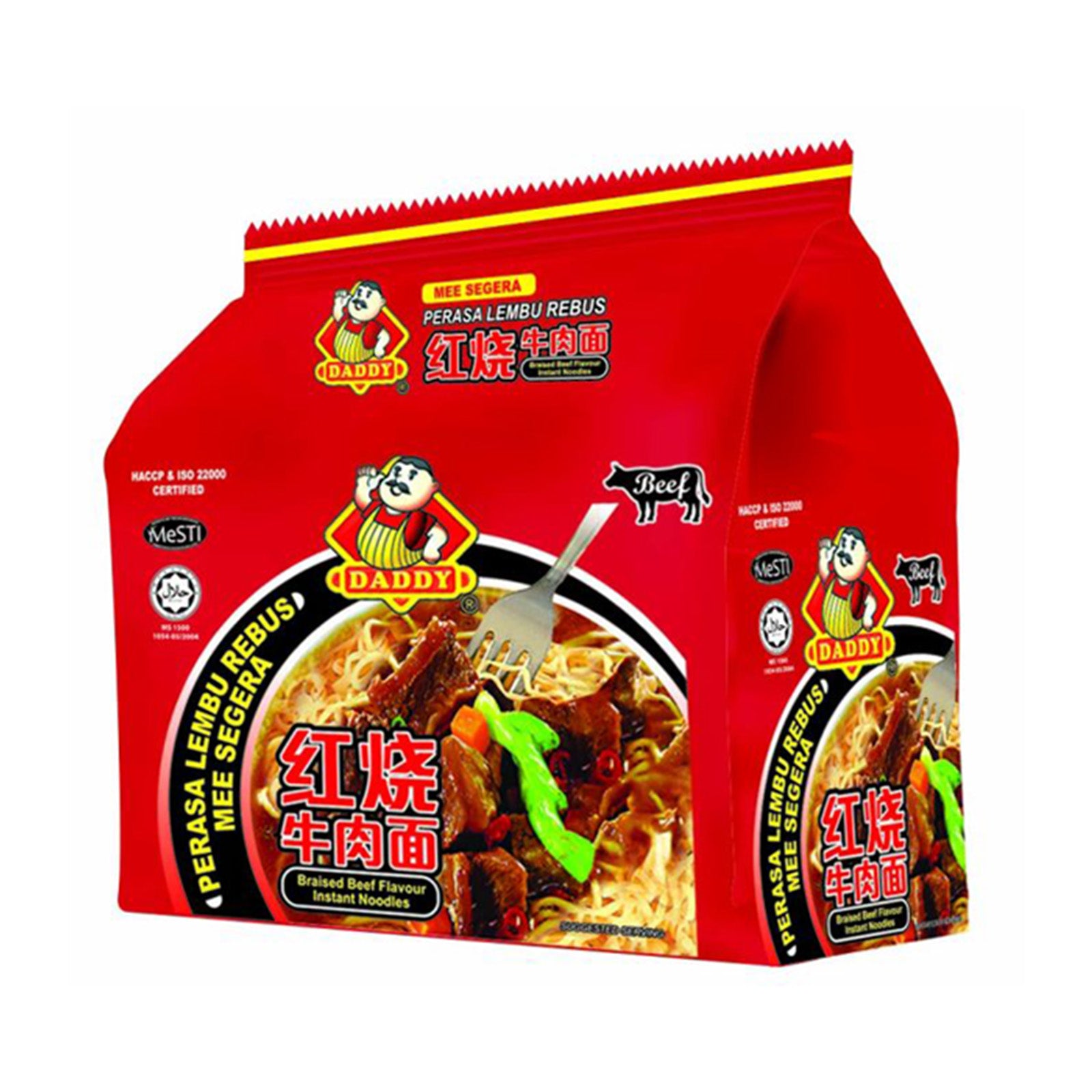 Daddy Mee Beef Noodles 90g x 5